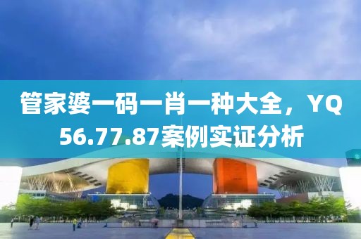 管家婆一码一肖一种大全，YQ56.77.87案例实证分析