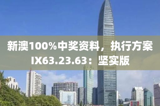 新澳100%中奖资料，执行方案IX63.23.63：坚实版