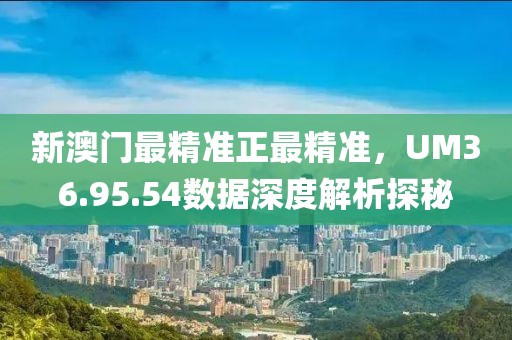 新澳门最精准正最精准，UM36.95.54数据深度解析探秘