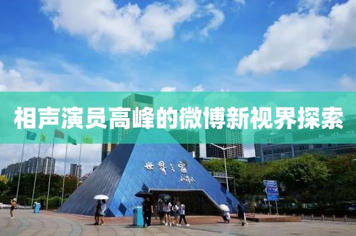 相声演员高峰的微博新视界探索