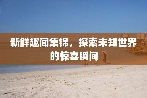 新鲜趣闻集锦，探索未知世界的惊喜瞬间