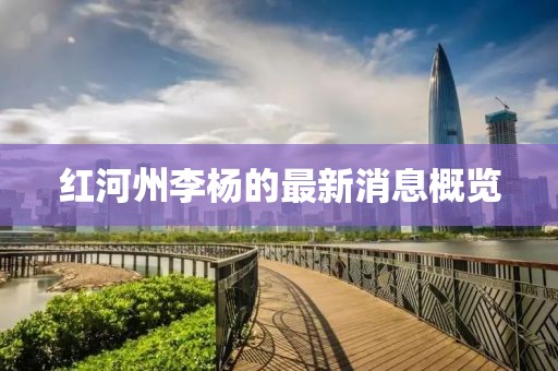 红河州李杨的最新消息概览