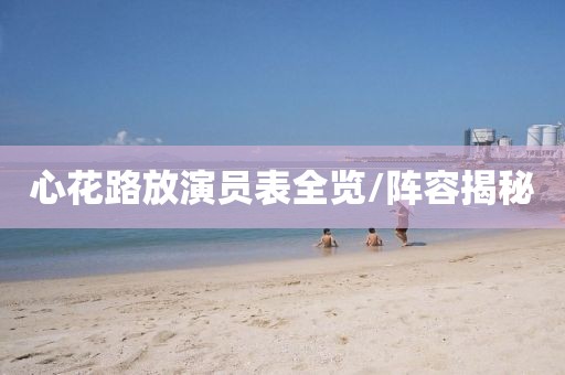 心花路放演员表全览/阵容揭秘