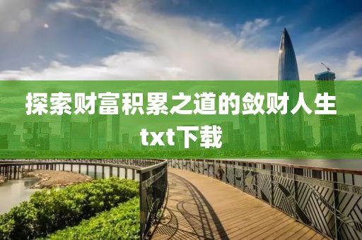 探索财富积累之道的敛财人生txt下载