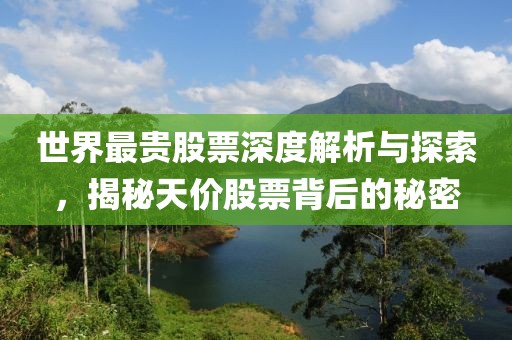 世界最贵股票深度解析与探索，揭秘天价股票背后的秘密