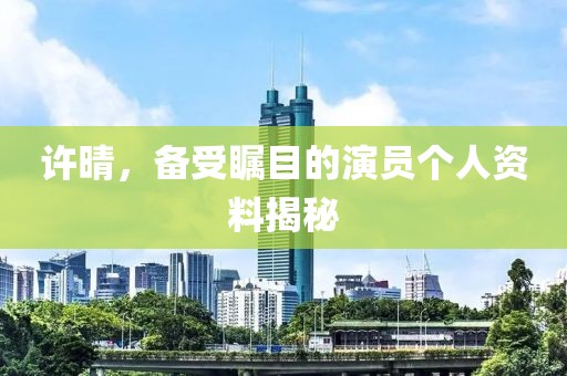 许晴，备受瞩目的演员个人资料揭秘
