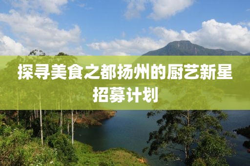 探寻美食之都扬州的厨艺新星招募计划