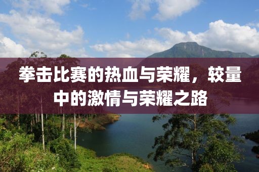 拳击比赛的热血与荣耀，较量中的激情与荣耀之路