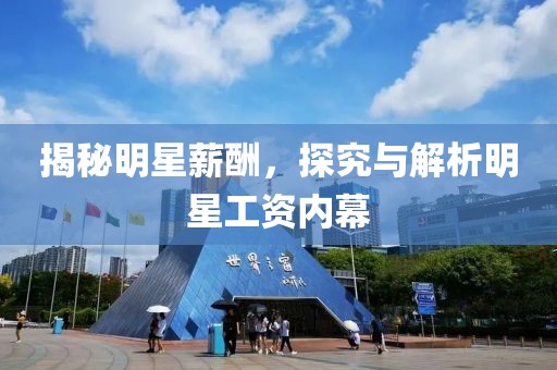 揭秘明星薪酬，探究与解析明星工资内幕