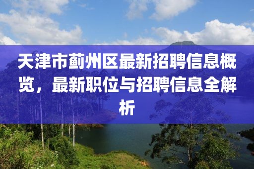 天津市蓟州区最新招聘信息概览，最新职位与招聘信息全解析