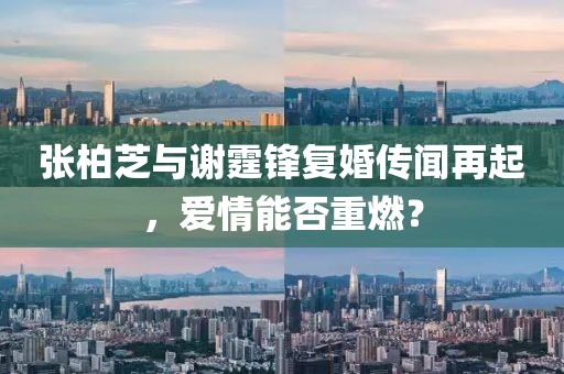 张柏芝与谢霆锋复婚传闻再起，爱情能否重燃？
