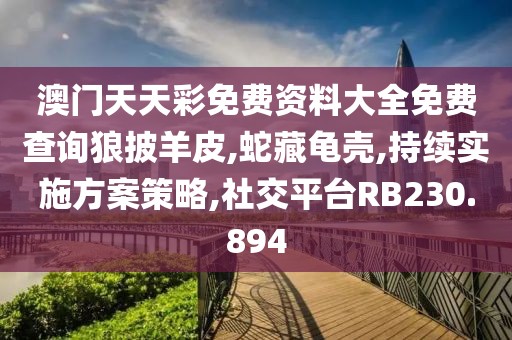 澳门天天彩免费资料大全免费查询狼披羊皮,蛇藏龟壳,持续实施方案策略,社交平台RB230.894