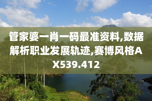 管家婆一肖一码最准资料,数据解析职业发展轨迹,赛博风格AX539.412