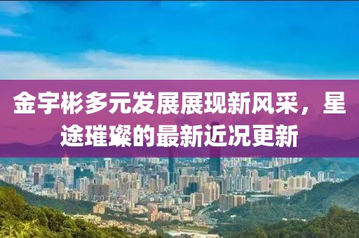 金宇彬多元发展展现新风采，星途璀璨的最新近况更新