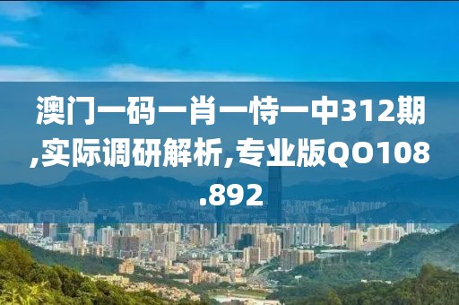 澳门一码一肖一恃一中312期,实际调研解析,专业版QO108.892
