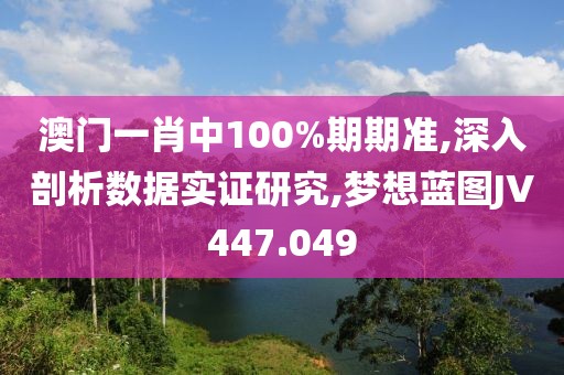 澳门一肖中100%期期准,深入剖析数据实证研究,梦想蓝图JV447.049