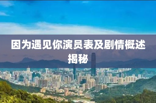 因为遇见你演员表及剧情概述揭秘