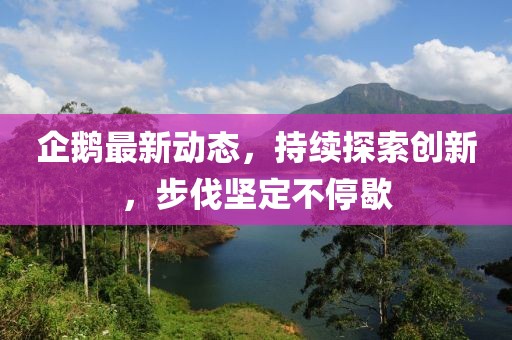 企鹅最新动态，持续探索创新，步伐坚定不停歇