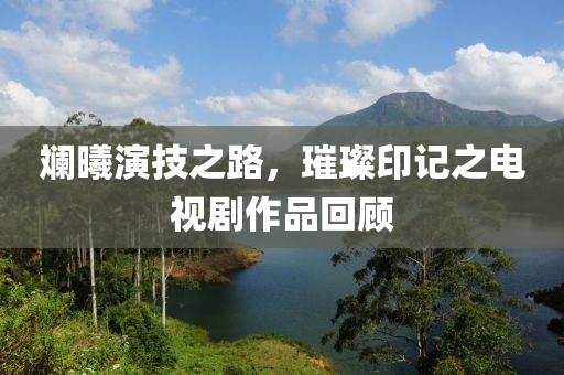 斓曦演技之路，璀璨印记之电视剧作品回顾
