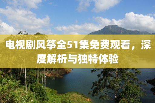 电视剧风筝全51集免费观看，深度解析与独特体验