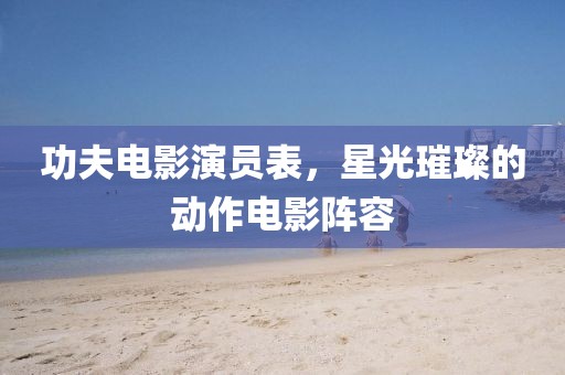 功夫电影演员表，星光璀璨的动作电影阵容