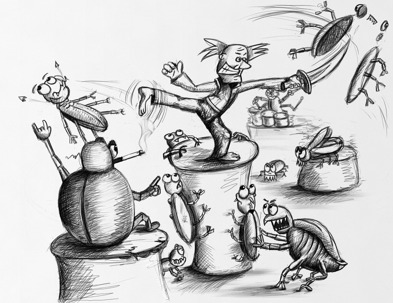 动漫人物素描图，艺术之美与创意之力的绝妙融合